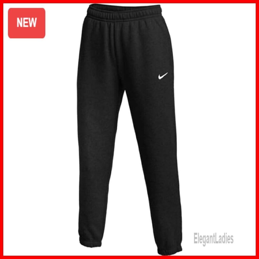 Fleece Jogger Sweatpants, Elastic Waistband, Drawcord, Cuffed Ankles